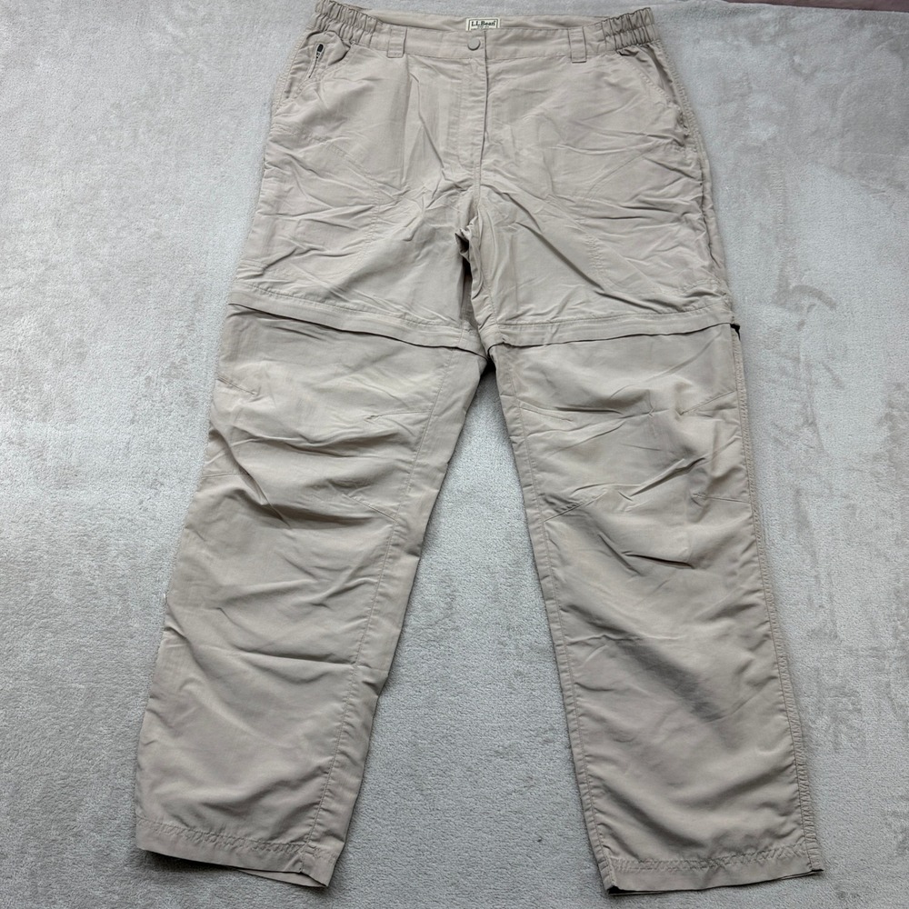 Women's Convertible Beige Zip-Off Pants - Picture 1 of 12